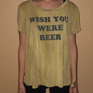 WISH YOU WERE BEER PRINTED TEE